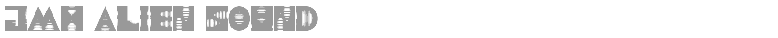 JMH Alien Sound font preview